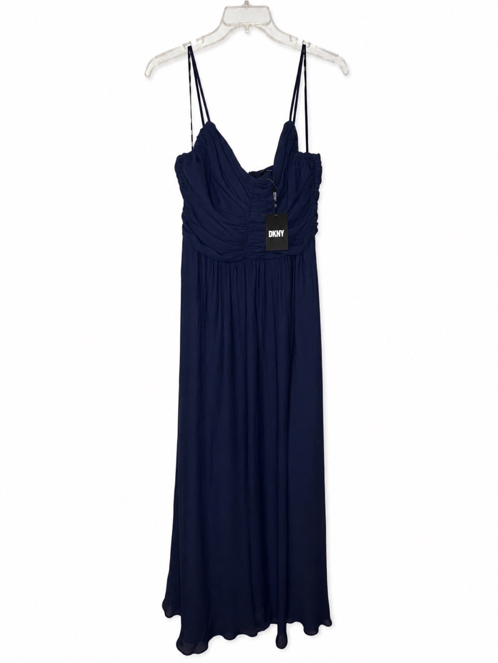 DKNY Navy Spaghetti-Strap Maxi Dress